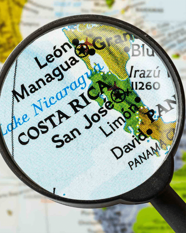 map of costas rica